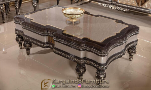 Meja Tamu Mewah Klasik Elegant Carving Set Furniture Jakarta KF-4.2