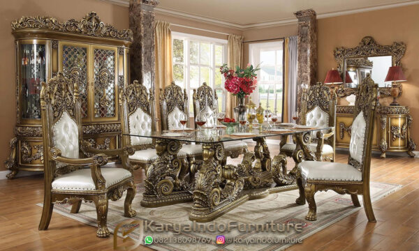 Set Meja Makan Mewah Klasik Europe Kingdome Style Luxury KF-31