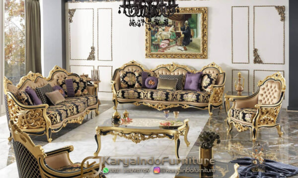 Sofa Tamu Mewah Klasik Luxury Carving Beauty Interior KF-3