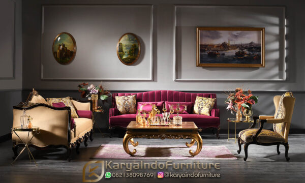 Sofa Tamu Mewah Terbaru Classic Europe Majestic Style KF-15