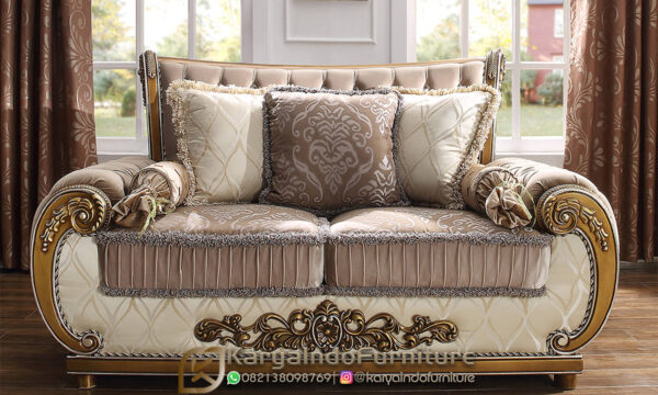 Sofa Tamu Mewah Terbaru Elegant Victorian Carving Design KF-13.1