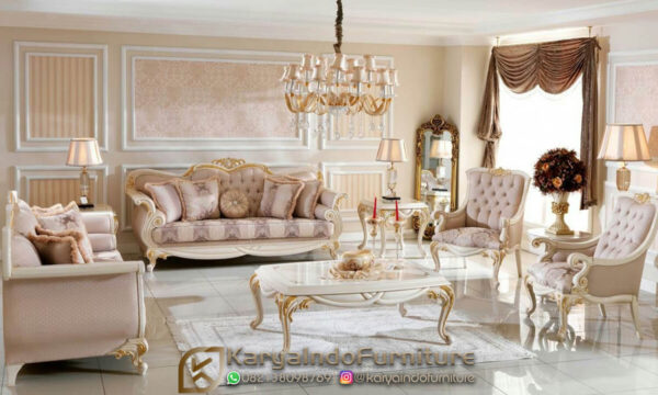 Sofa Tamu Mewah Terbaru Luxury Carving Classic Jepara New Style KF-11