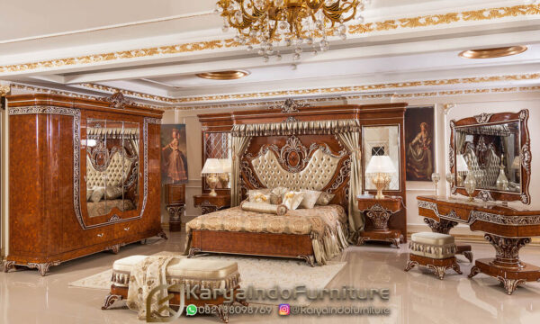 New Tempat Tidur Mewah Jati Klasik Luxury Model KF-41
