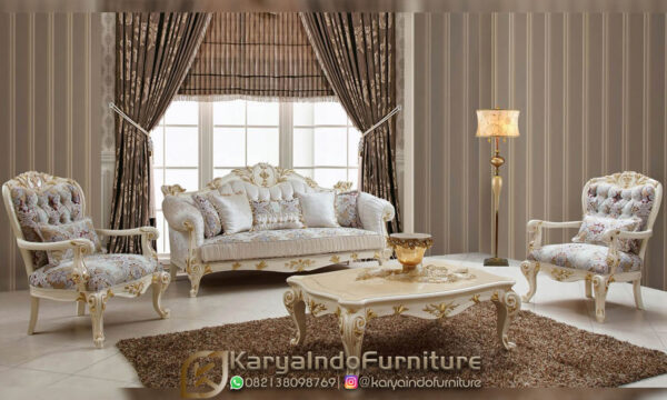 Sofa Tamu Mewah Jepara Ukiran Klasik Luxury Duco Color KF-52